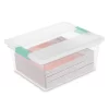 Sterilite Clear Storage Medium Clip Boxes with Lid + Lg Deep Clip Boxes (4 Each)