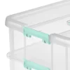 Sterilite Convenient Home 2-Tiered Layer Stack Carry Storage Box, Clear (4 Pack)