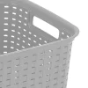 Sterilite Gray Tall Weave Plastic Laundry Hamper Storage Basket (12-Pack)