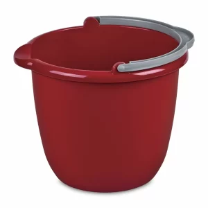 Sterilite Large 10 Quart Easy Pour Spout Pail with Handle, Red (24 Pack) Sterilite Large 10 Quart Easy Pour Spout Pail with Handle, Red (24 Pack)