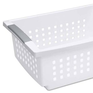 Sterilite Medium Sized Stackable Household Storage Basket, White (30 Pack)
