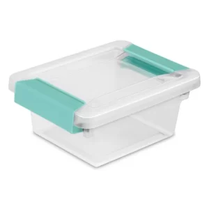Sterilite Mini Clip Plastic Storage Box (6 Pack) & Medium Containers (4 Pack)