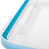 Sterilite Multipurpose 37 Quart Clear Plastic Under-Bed Storage Tote Bins with Secure Gasket Latching Lids for Home Organization, (4 Pack)