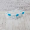 Sterilite Multipurpose 37 Quart Clear Plastic Under-Bed Storage Tote Bins with Secure Gasket Latching Lids for Home Organization, (4 Pack)
