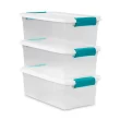 Sterilite Plastic 6 Quart Storage Box Container with Latching Lid, 60 Pack