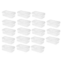 Sterilite Plastic FlipTop Latching Storage Box Container, Clear, 18 Pack