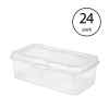 Sterilite Plastic FlipTop Latching Storage Box Container, Clear, 24 Pack