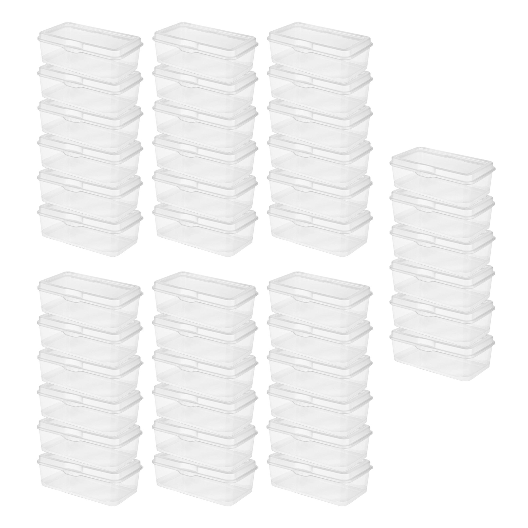 Sterilite Clear Plastic Flip Top Latching Storage Box Container w/ Lid (36 Pack)