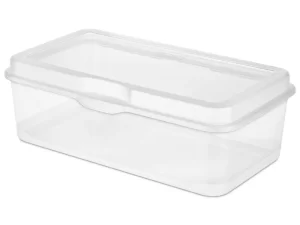 Sterilite Plastic FlipTop Latching Storage Box Container, Clear, 60 Pack