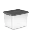 Sterilite ShelfTotes 50 Quart Latched Plastic Storage Container, (18 Pack)