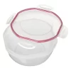 Sterilite Ultra-Seal 2.5 Quart Bowl, Clear Lid & Base with Rocket Red Gasket, 4-Pack Sterilite Ultra-Seal 2.5 Quart Bowl, Clear Lid & Base with Rocket Red Gasket, 4-Pack