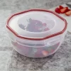 Sterilite Ultra-Seal 2.5 Quart Bowl, Clear Lid & Base with Rocket Red Gasket, 4-Pack Sterilite Ultra-Seal 2.5 Quart Bowl, Clear Lid & Base with Rocket Red Gasket, 4-Pack