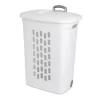 Sterilite White Laundry Hamper with Lift-Top, Rolling Wheels and Pull Handle (9-Pack) Sterilite White Laundry Hamper with Lift-Top, Rolling Wheels and Pull Handle (9-Pack)