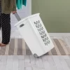 Sterilite White Laundry Hamper with Lift-Top, Rolling Wheels and Pull Handle (9-Pack) Sterilite White Laundry Hamper with Lift-Top, Rolling Wheels and Pull Handle (9-Pack)