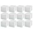 Sterilite White and Clear Countertop 3-Drawer Desktop Storage Unit (12 Pack)