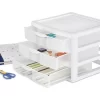 Sterilite White and Clear Countertop 3-Drawer Desktop Storage Unit (12 Pack) Sterilite White and Clear Countertop 3-Drawer Desktop Storage Unit (12 Pack)