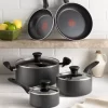 T-Fal Initiatives 18 Piece Non-stick Dishwasher Safe Cookware Set, Gray T-Fal Initiatives 18 Piece Non-stick Dishwasher Safe Cookware Set, Gray