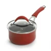 The Pioneer Woman Frontier Speckle 10-Piece Aluminum Nonstick Cookware Set, Red