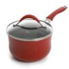The Pioneer Woman Frontier Speckle 10-Piece Aluminum Nonstick Cookware Set, Red
