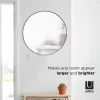 Umbra Titanium Hubba 34 Inch Round Entryways, Bathrooms, Living Rooms and More, Doubles as Wall Art, 34-Inch Circle Mirror, Finish