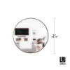Umbra Titanium Hubba 34 Inch Round Entryways, Bathrooms, Living Rooms and More, Doubles as Wall Art, 34-Inch Circle Mirror, Finish