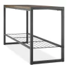 Whitmor Modern Industrial Entryway Bench Shoe Storage, Brown