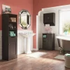 Winston Porter Caril Freestanding Bathroom Cabinet - Espresso