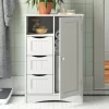 Winston Porter Caril Freestanding Bathroom Cabinet - White