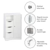 Winston Porter Caril Freestanding Bathroom Cabinet - White