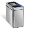 simplehuman Trash Can, 20 Liter Dual, 5.3 Gallon, Brushed