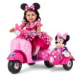 Kid Trax Disney Minnie Mouse Happy Helpers Scooter with Sidecar Ride-On Toy 