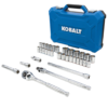 Kobalt 33-Piece Standard (SAE) and Metric Polished Chrome Mechanics Tool Set with Hard Case