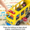 Fisher-Price Little People Toddler Learning Toy, Big Yellow School Bus Musical Push Toy Fisher-Price Little People Toddler Learning Toy, Big Yellow School Bus Musical Push Toy