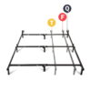 Mainstays 7" Adjustable Metal Bed Frame, Black, Adjusts Twin - Queen