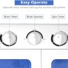 Giantex Portable Mini Compact Twin Tub Washing Machine 17.6lbs Washer Spain Spinner Portable Washing Machine, Blue+ White