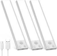 LED CLOSET LIGHT Under Cabinet Lights Motion Sensor Wireless 3 Pack DEALGADGETS
