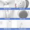 Giantex Portable Mini Compact Twin Tub Washing Machine 17.6lbs Washer Spain Spinner Portable Washing Machine, Blue+ White