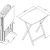 Mainstays 5pc XL Oversized Tray Table Set, Rustic Grey