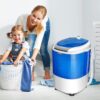 COSTWAY Portable Mini Washing Machine with Spin Dryer, Washing Capacity 5.5lbs, Blue