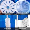 COSTWAY Portable Mini Washing Machine with Spin Dryer, Washing Capacity 5.5lbs, Blue