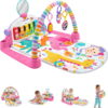 Fisher-Price Deluxe Kick & Play Piano Gym, Pink Musical Play Mat for Baby