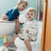 Nuby My Real Potty Training Toilet with Life-Like Flush Button & Sound for Toddlers & Kids, White