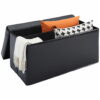 Mainstays Collapsible Storage Ottoman, Quilted Black Faux Leather