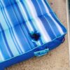 Big Joe Captain's Float No Inflation Needed Pool Lounger with Drink Holder, Blurred Blue, 3ft
