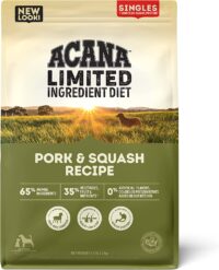ACANA Singles Limited Ingredient Dry Dog Food, Grain-free, High Protein, Pork & Squash, 4.5lb