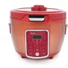 AROMA 20-Cup Red Rice Cooker with Glass Lid ARC-1230R