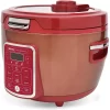 AROMA 20-Cup Red Rice Cooker with Glass Lid ARC-1230R