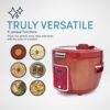 AROMA 20-Cup Red Rice Cooker with Glass Lid ARC-1230R