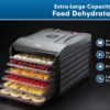 AROMA Professional 6-Tray Black Food Dehydrator with Drip Tray AROMA Professional 6-Tray Black Food Dehydrator with Drip Tray AFD-815B