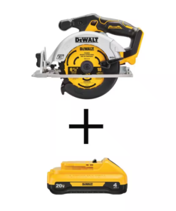 DEWALT 20V MAX Cordless Brushless 6-1.2 in. Circular Saw with 20V MAX Compact Lithium-Ion 4.0Ah Battery Pack